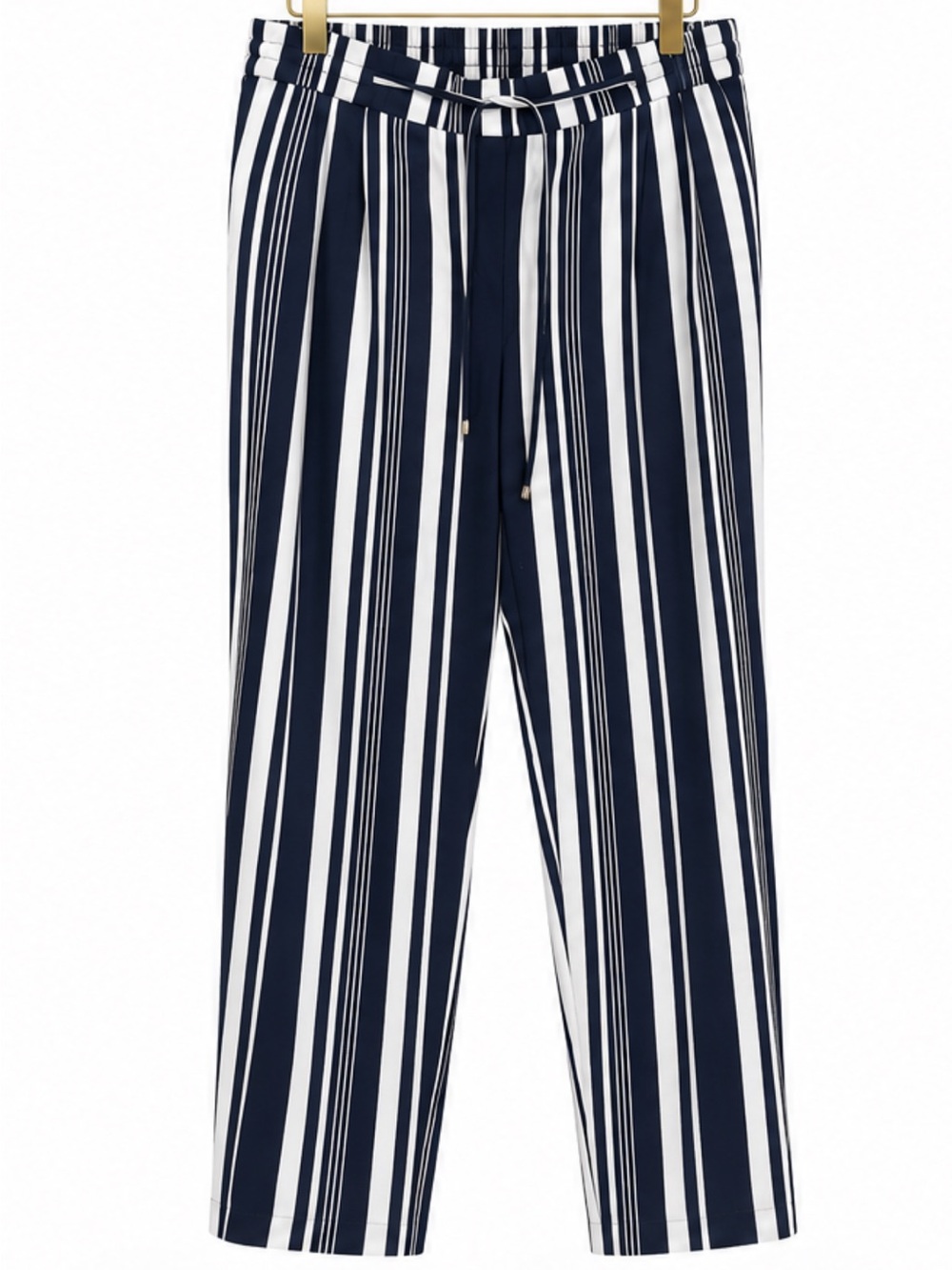 Striped Navy and White Women’s Drawstring Pants